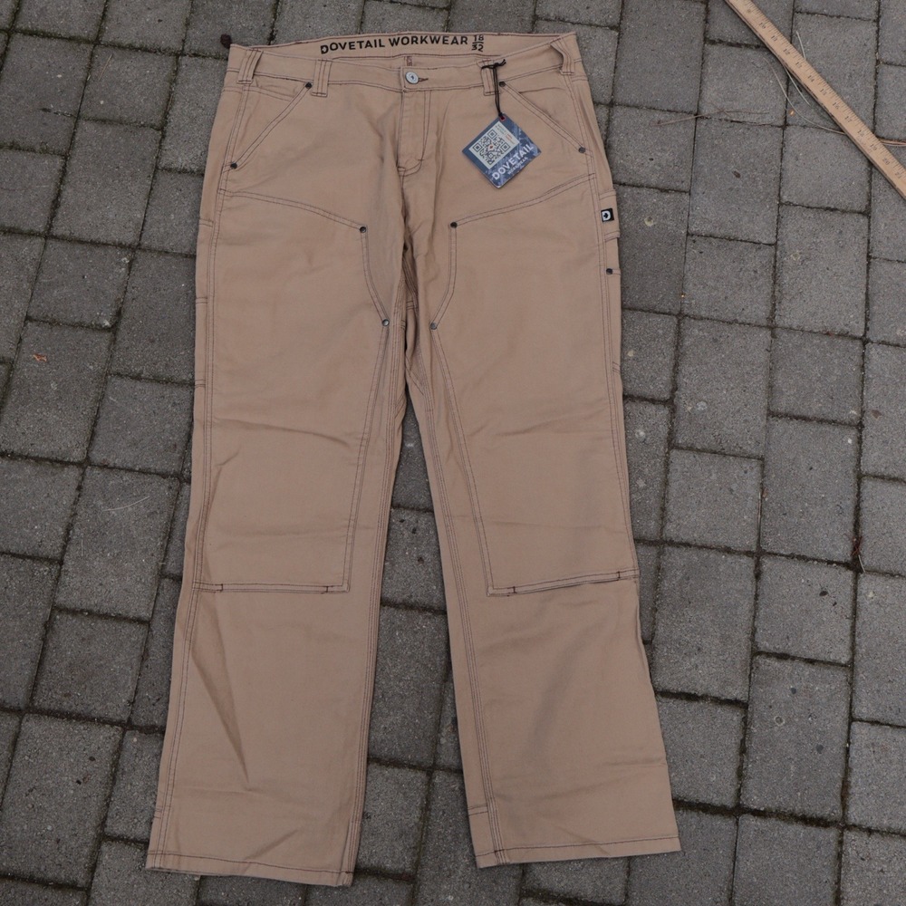 Dovetail Workwear Anna Task Pants Women's 18/32 (Actual 36x30) Brown Canvas NWT